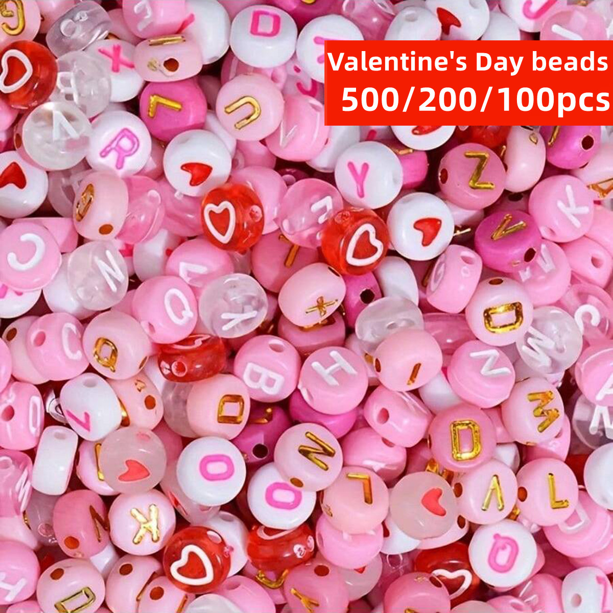 Jewelry Quotes - 500/200/100 adet 7mm Rastgele Stil Pembe,