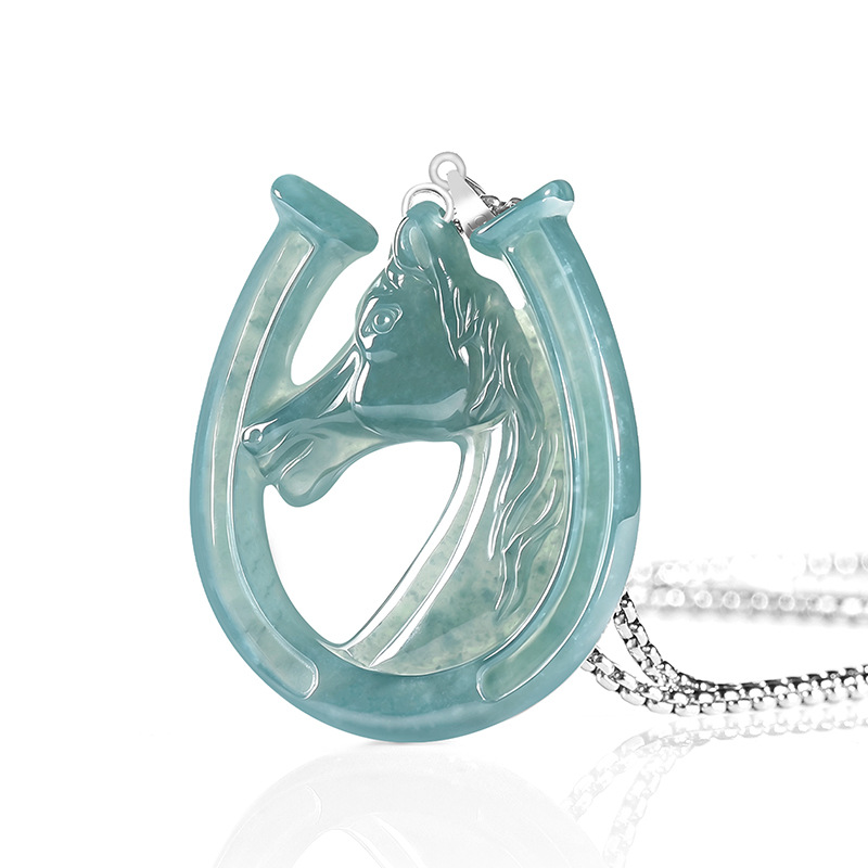 Jewelry & Watches Vitopoulos - S925 Gümüş Doğal Mavi Su Yeşimi