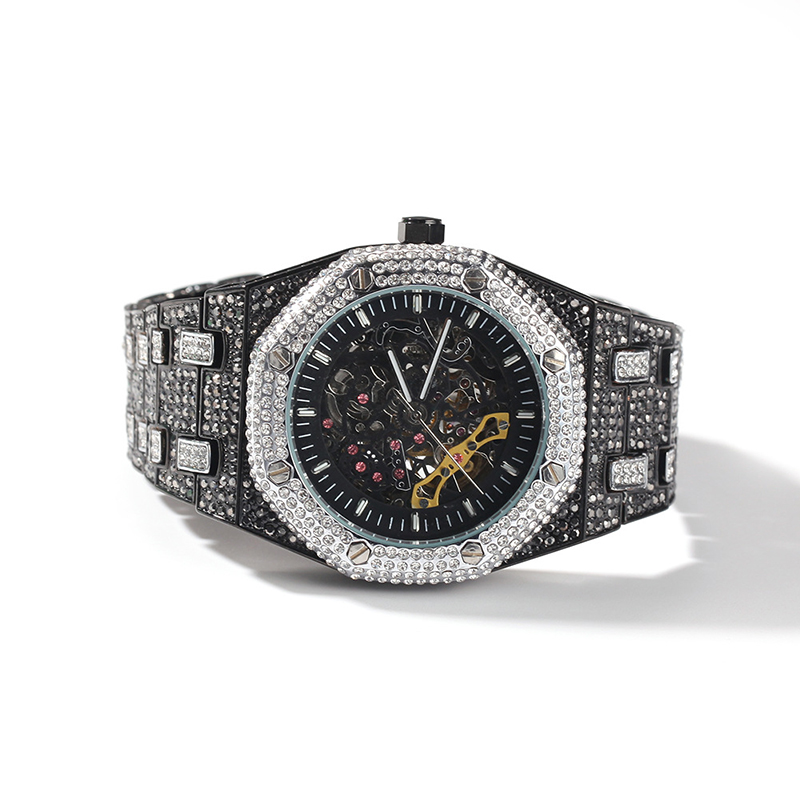 Jewelry Watches For Men - Hip Hop Bling Iced Out Paslanmaz