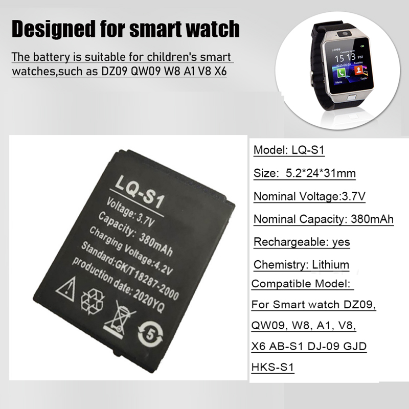 1-4 adet LQ-S1 3.7V 380mAh şar - A1 Watches & Jewelry New York Photos incelemesi ve fiyatı