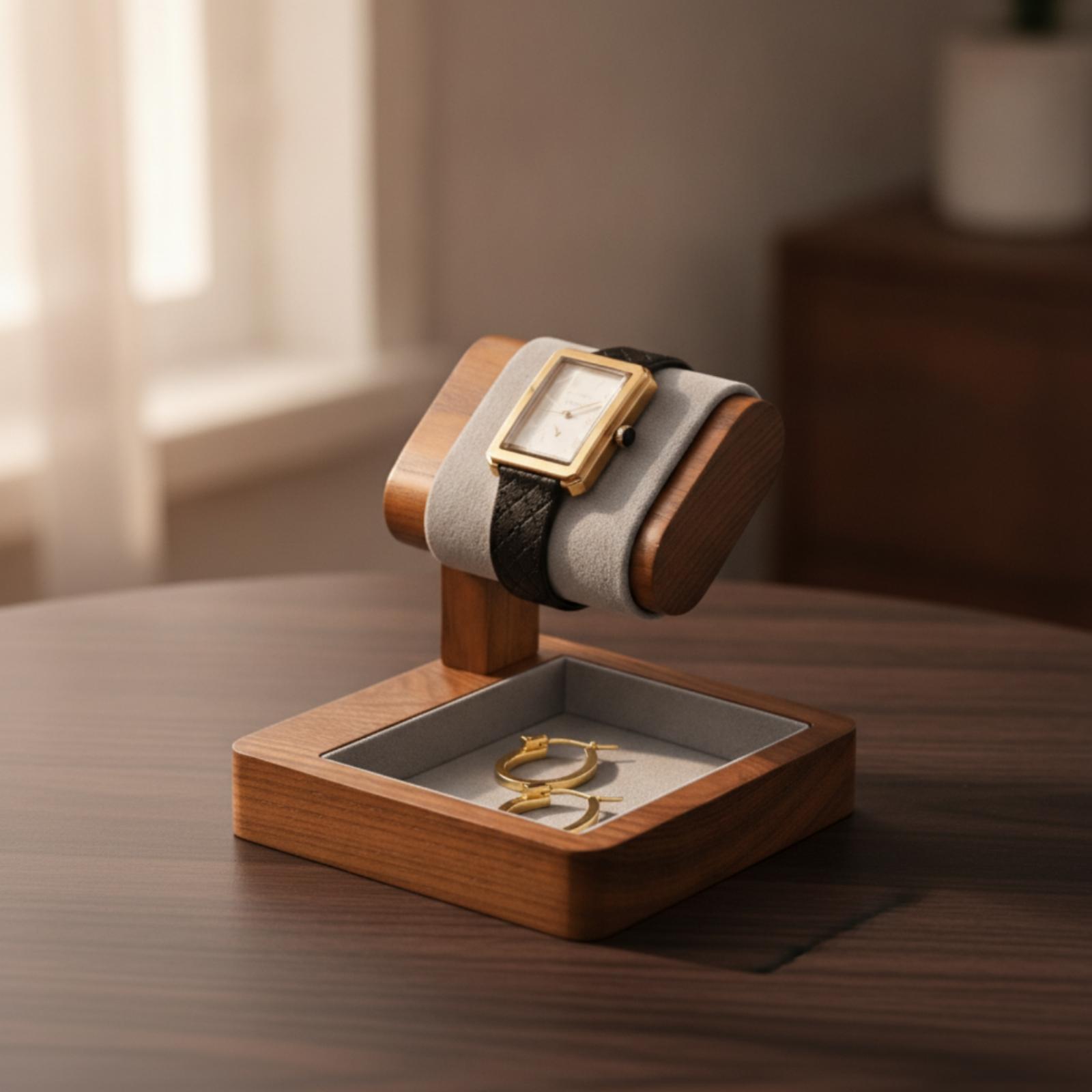 Masif Ahşap Saat Tutucu Düzenl - Jewelry Or Watches incelemesi ve fiyatı