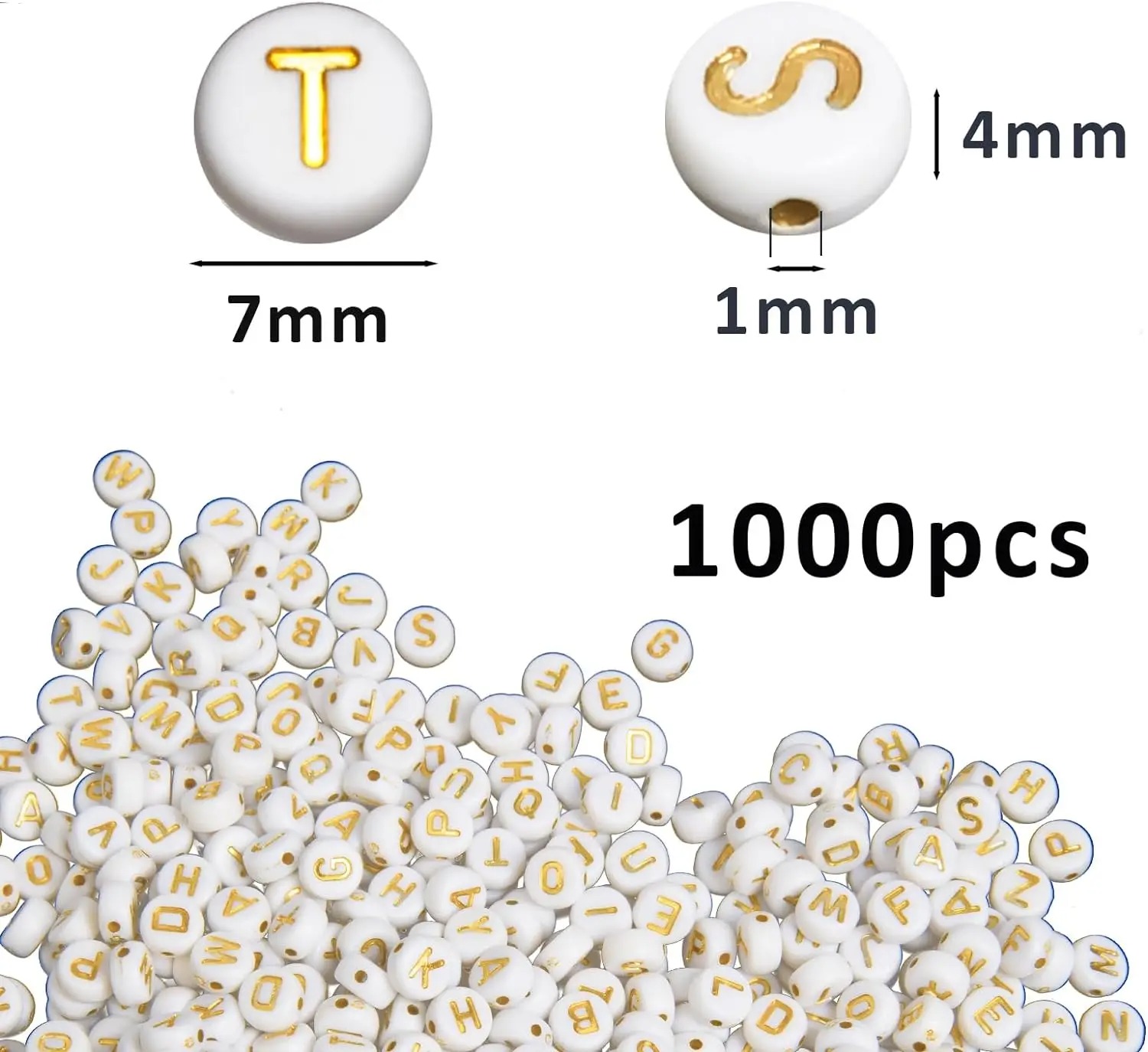 1000 Harf Boncukları Beyaz Dai - Jewelry Quotes incelemesi ve fiyatı