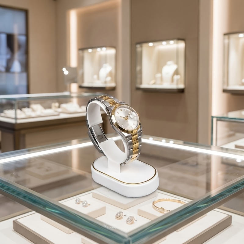 Saat teşhir standı, beyaz bile - Jewelry Or Watches incelemesi ve fiyatı